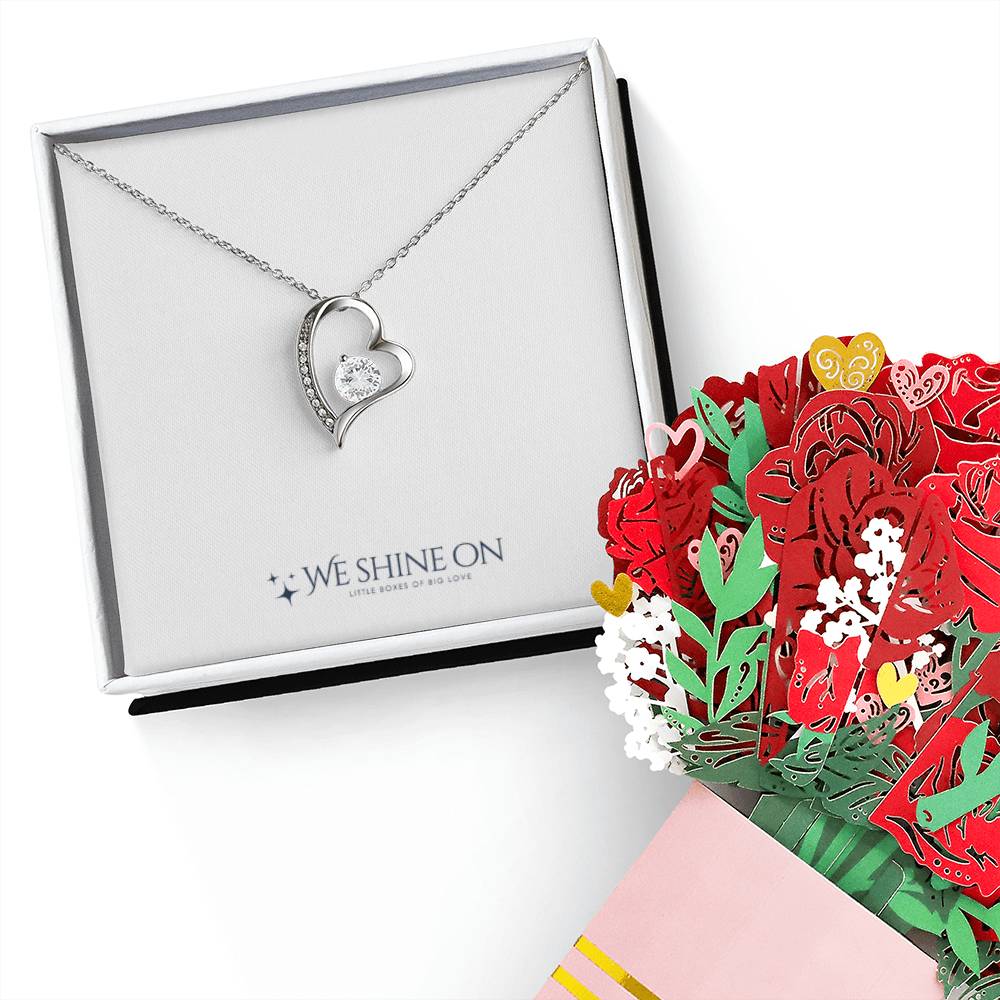 Forever Love Necklace & Sweetest Devotion Bouquet *