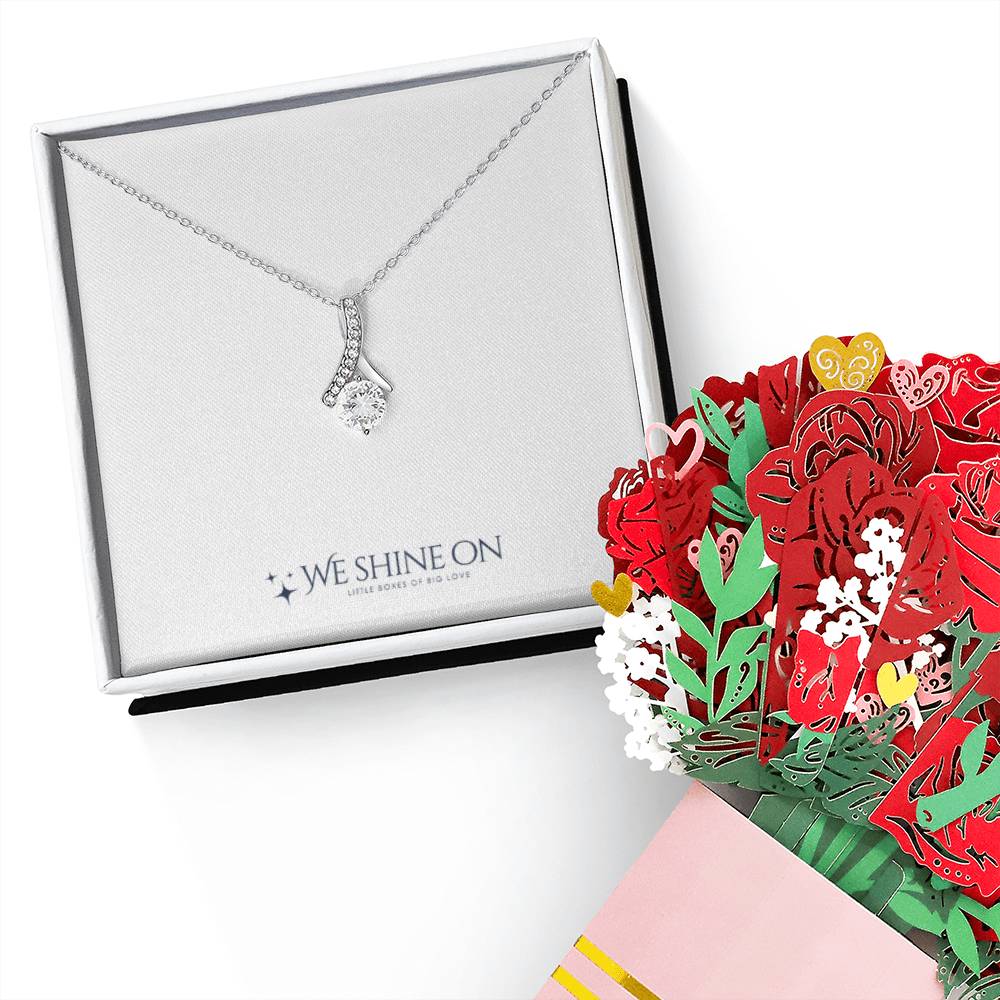 Alluring Beauty Necklace & Sweetest Devotion Bouquet *