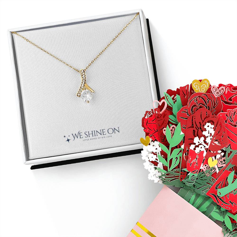 Alluring Beauty Necklace & Sweetest Devotion Bouquet *