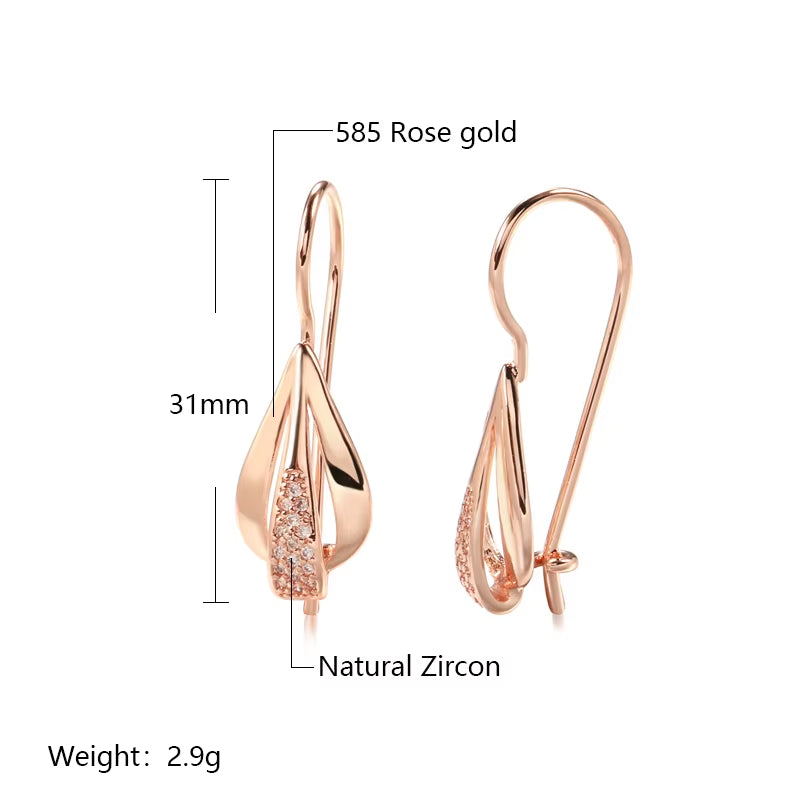 Luxury Drop Dangle Zircon Earrings for Women