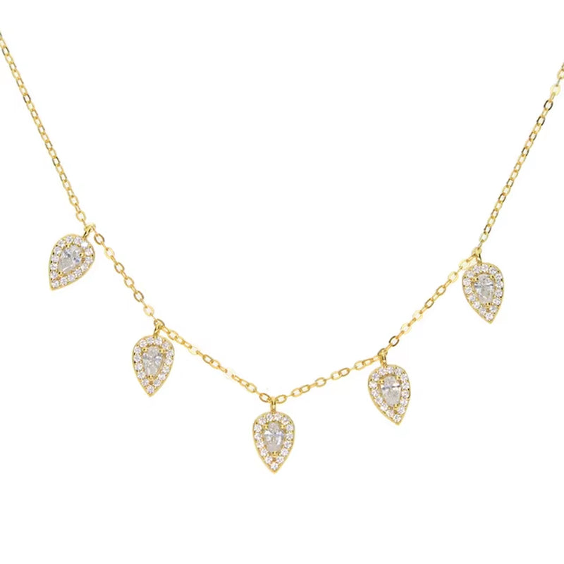 Sterling Silver Tear Drop Necklaces Choker