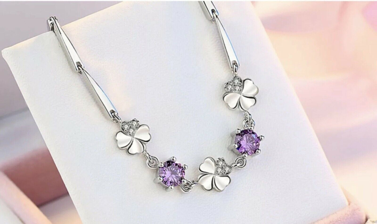 Love Clover Charm Bracelet 925 Sterling Silver Womens Girls Jewellery Gift UK