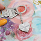 Graphic Heart with Curb Keychain Attachment *