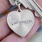 Graphic Heart with Curb Keychain Attachment *