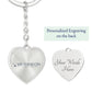 Graphic Heart with Curb Keychain Attachment *