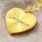 Graphic Heart with Curb Keychain Attachment *