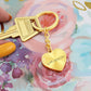 Graphic Heart with Curb Keychain Attachment *