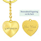 Graphic Heart with Curb Keychain Attachment *