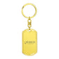 Graphic Dog Tag Keychain *