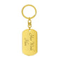 Graphic Dog Tag Keychain *