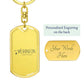 Graphic Dog Tag Keychain *