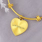 Non-Message Card Luxury Heart Bangle *