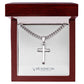 Cuban Link Chain with Engraved Artisan Cross *