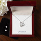 Forever Love Necklace & Cubic Zirconia Earring Set *
