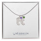Engraved Baby Feet Necklace with Birthstone *