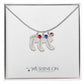 Engraved Baby Feet Necklace with Birthstone *
