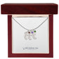Engraved Baby Feet Necklace with Birthstone *